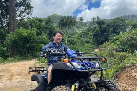 Phuket: 5 km Rafting Adventure, Monkey Caves, ATV Ride, Elephant Trekking, Flying Fox, Lunch