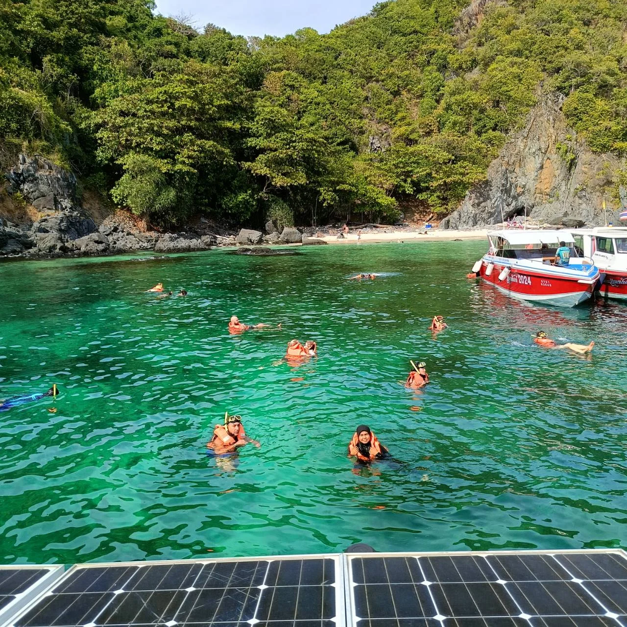 Coral Island and sunset